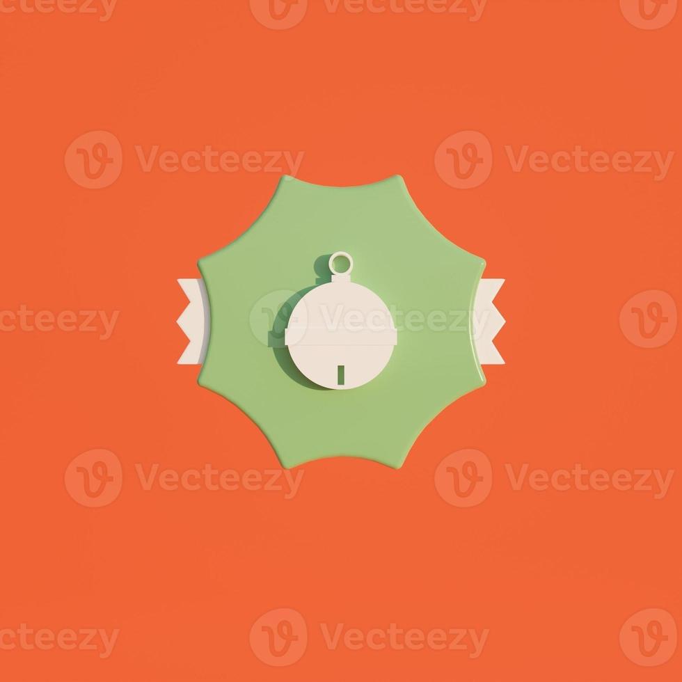 3d medal coin with bell icon photo