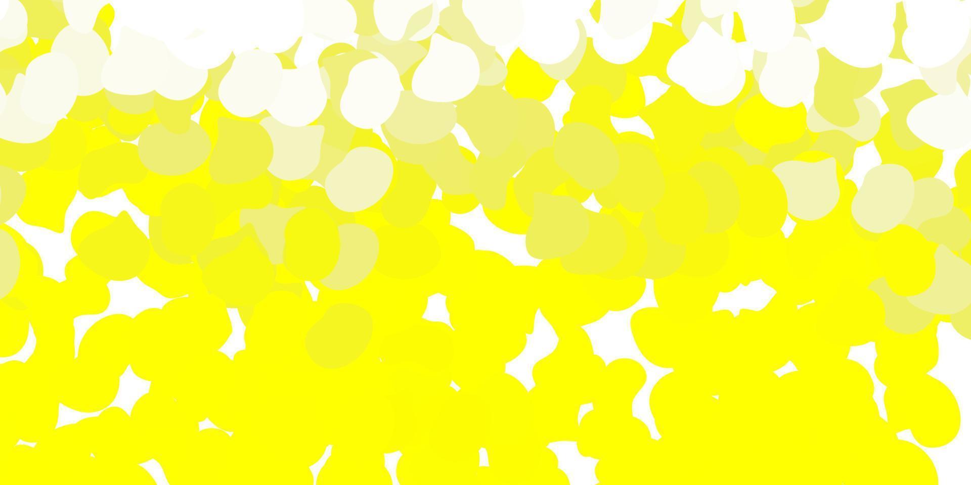 Fondo de vector amarillo claro con formas aleatorias.