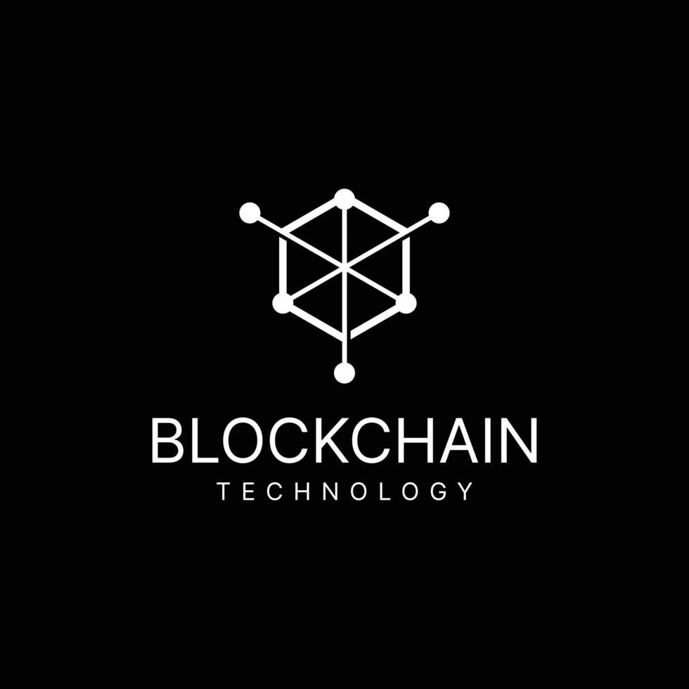 block chain logo design vector