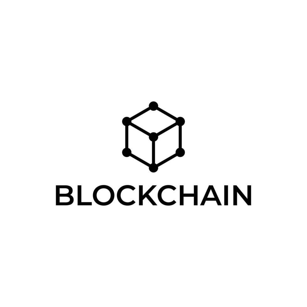 block chain logo design vector