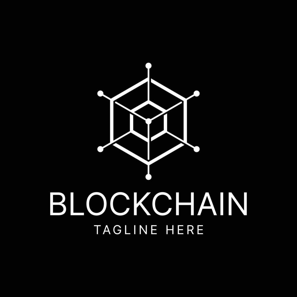 block chain logo design vector