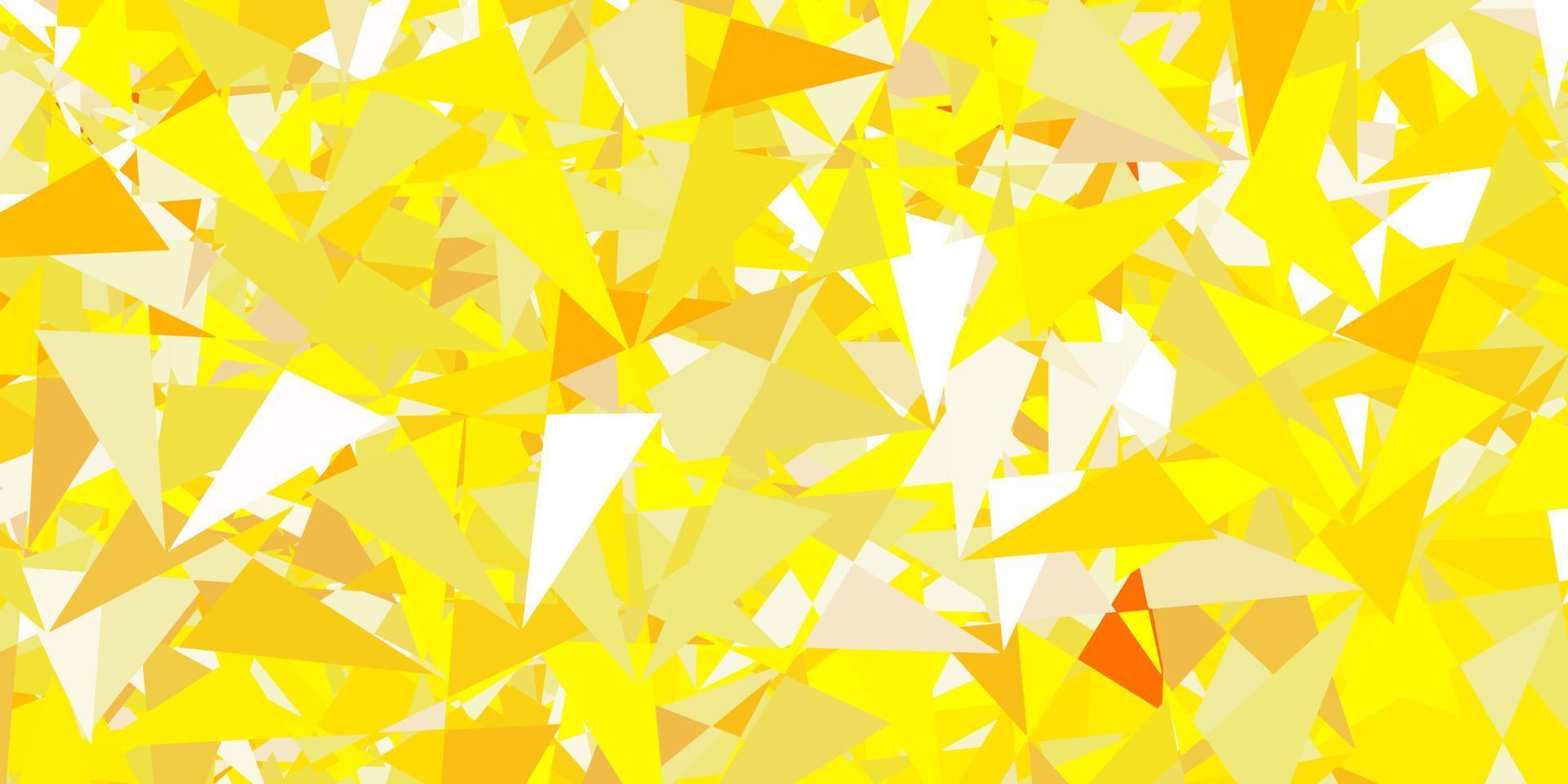 Light yellow vector background with triangles.
