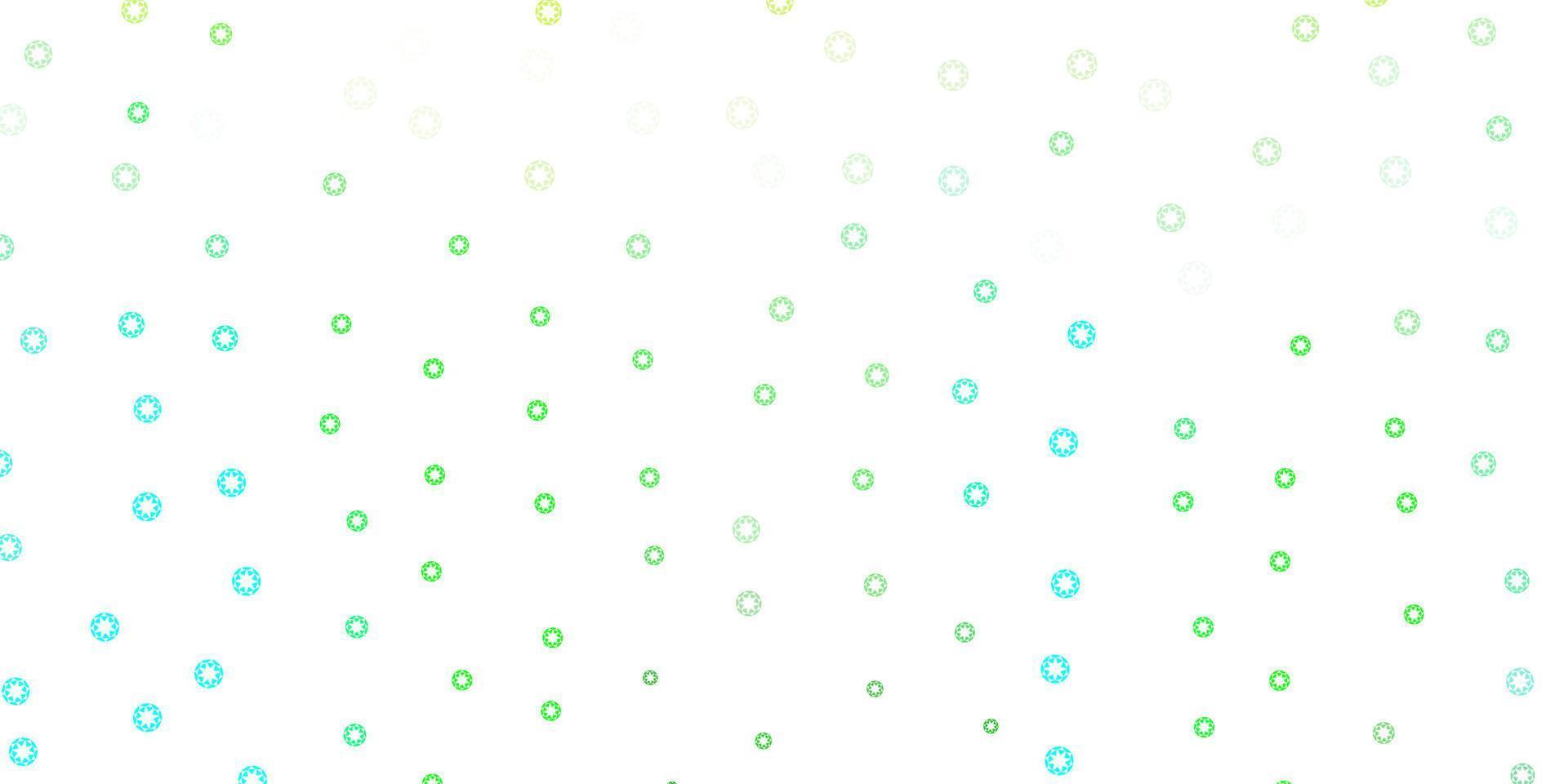 Light blue, green vector background with spots.