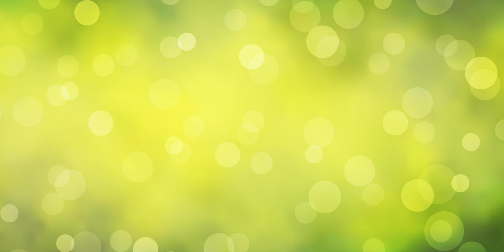 Light Green, Yellow vector texture with disks.