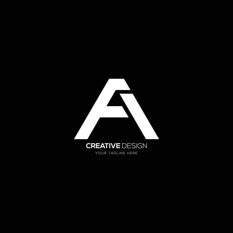 Modern letter design F A creative monogram logo vector