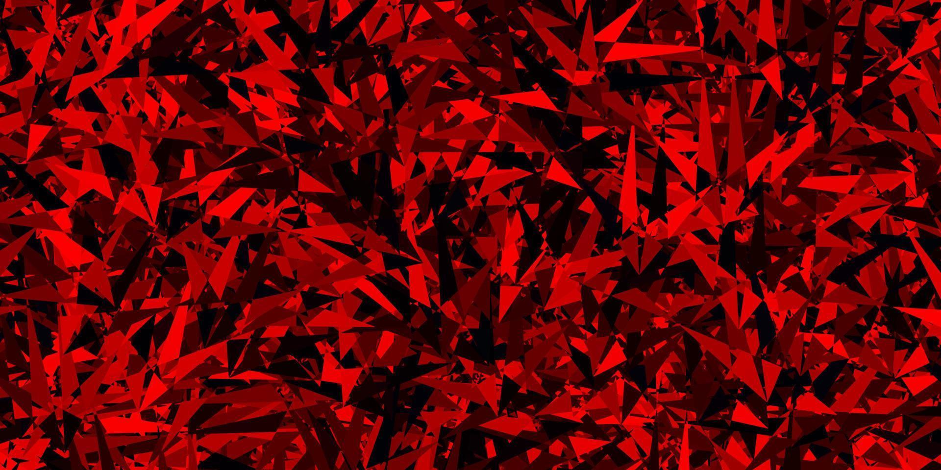 Dark Red vector texture with triangular style.