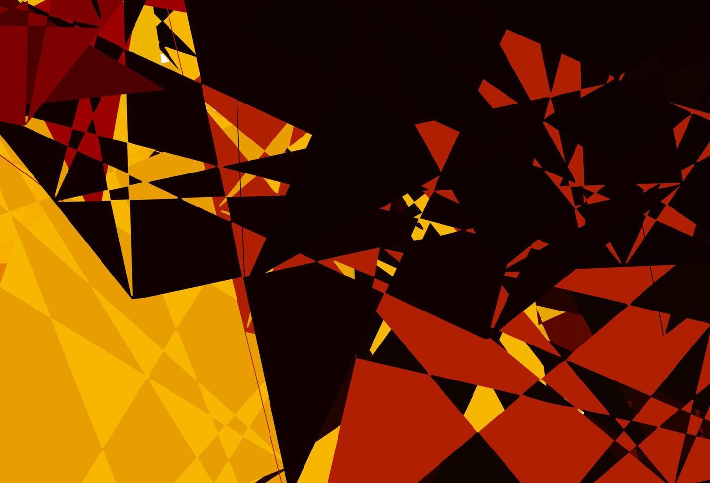 Dark Yellow vector background with random forms.