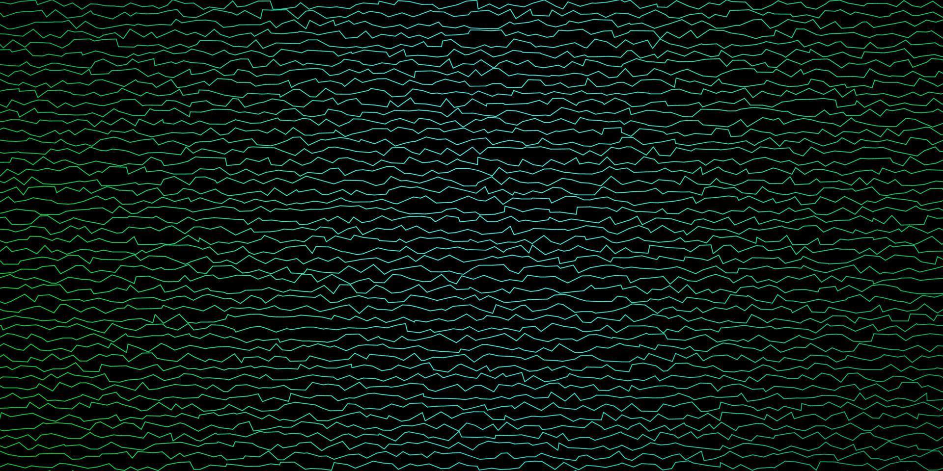 Dark Green vector pattern with curved lines.