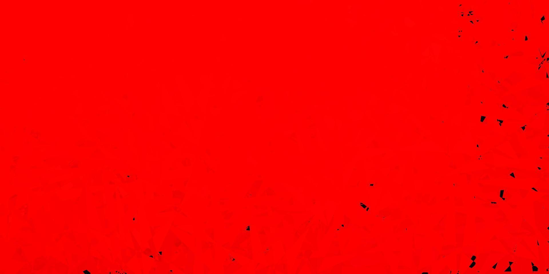 textura de vector rojo claro con triángulos al azar.