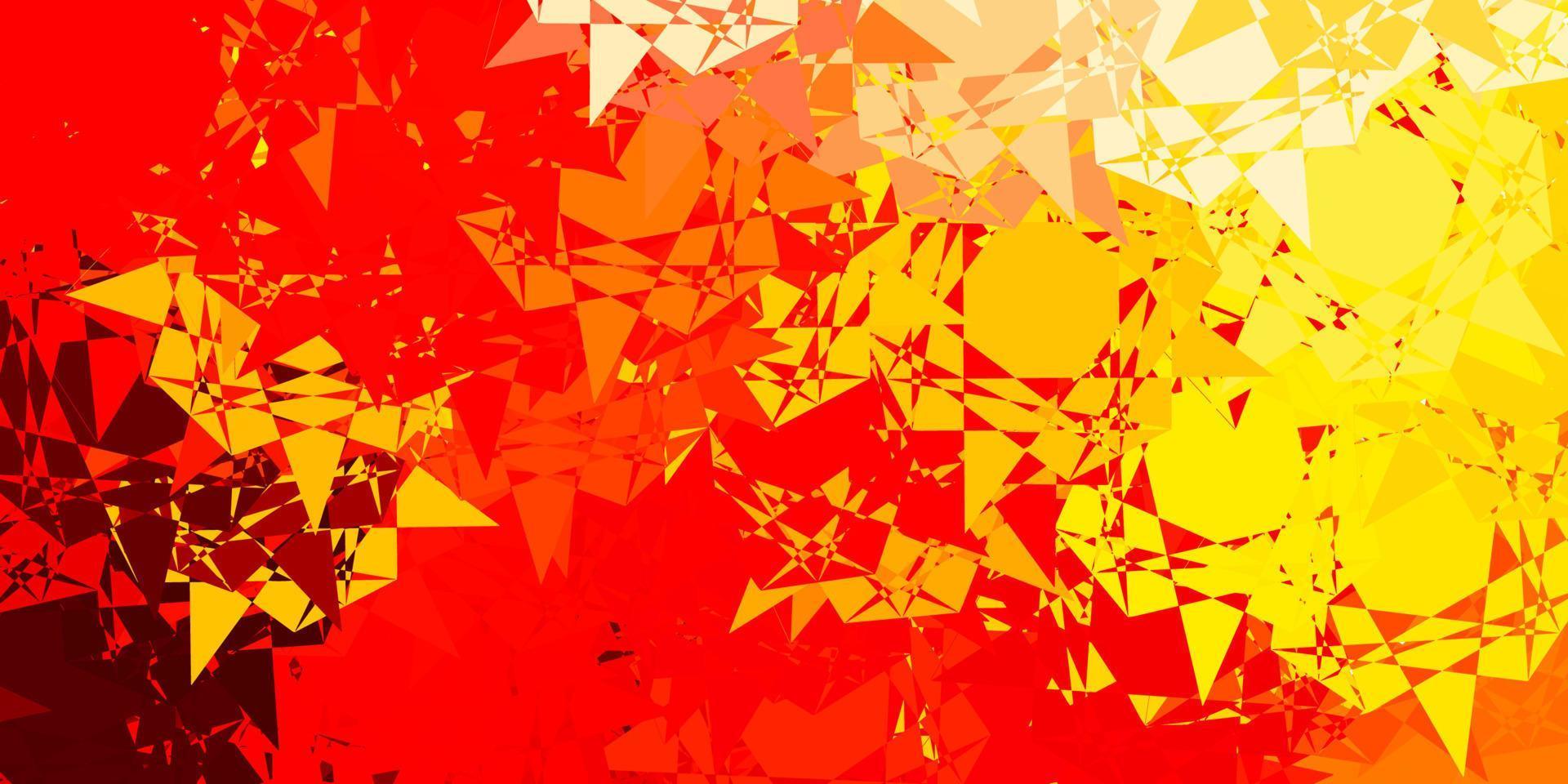 Light Red, Yellow vector background with triangles.