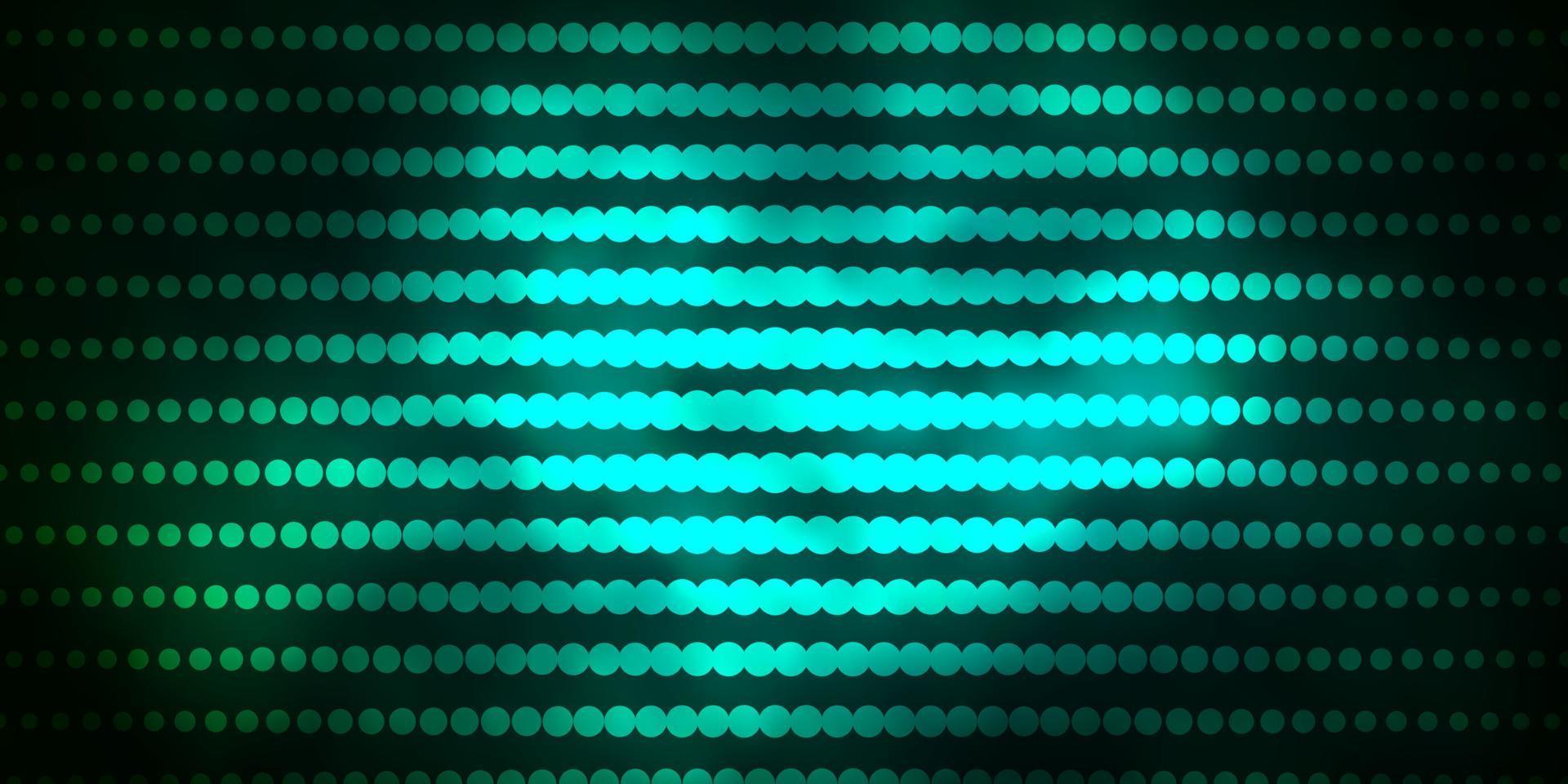 Dark Green vector background with circles.