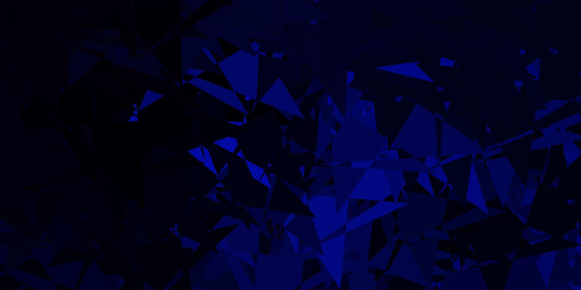 Dark blue vector background with polygonal forms.