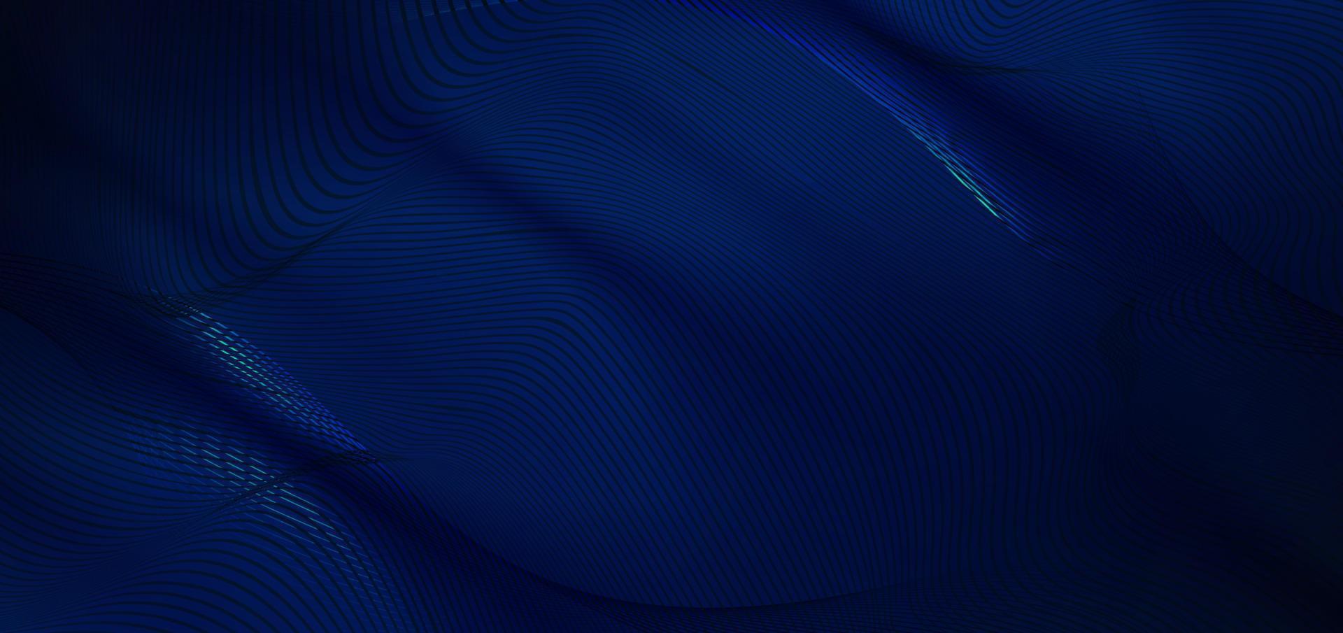 líneas brillantes de lujo abstractas superpuestas curvas sobre fondo azul oscuro. diseño de premio premium de plantilla. vector