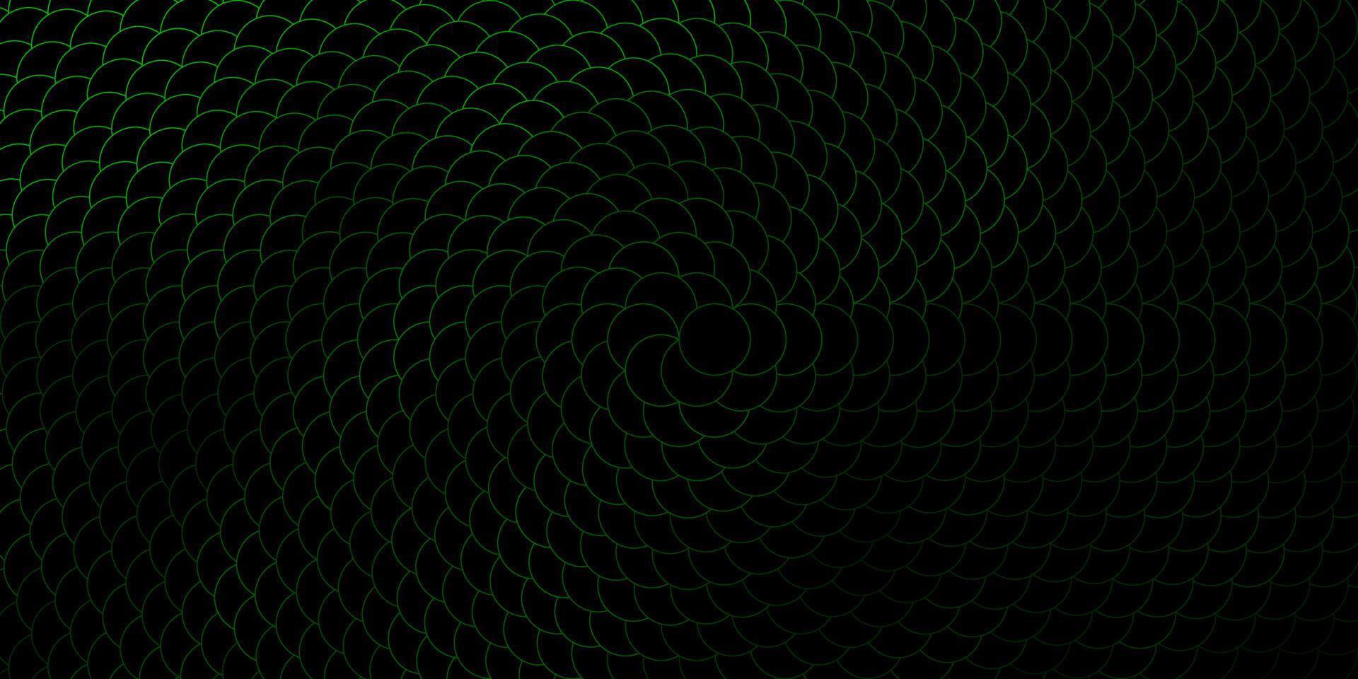 Dark Green vector texture with circles.