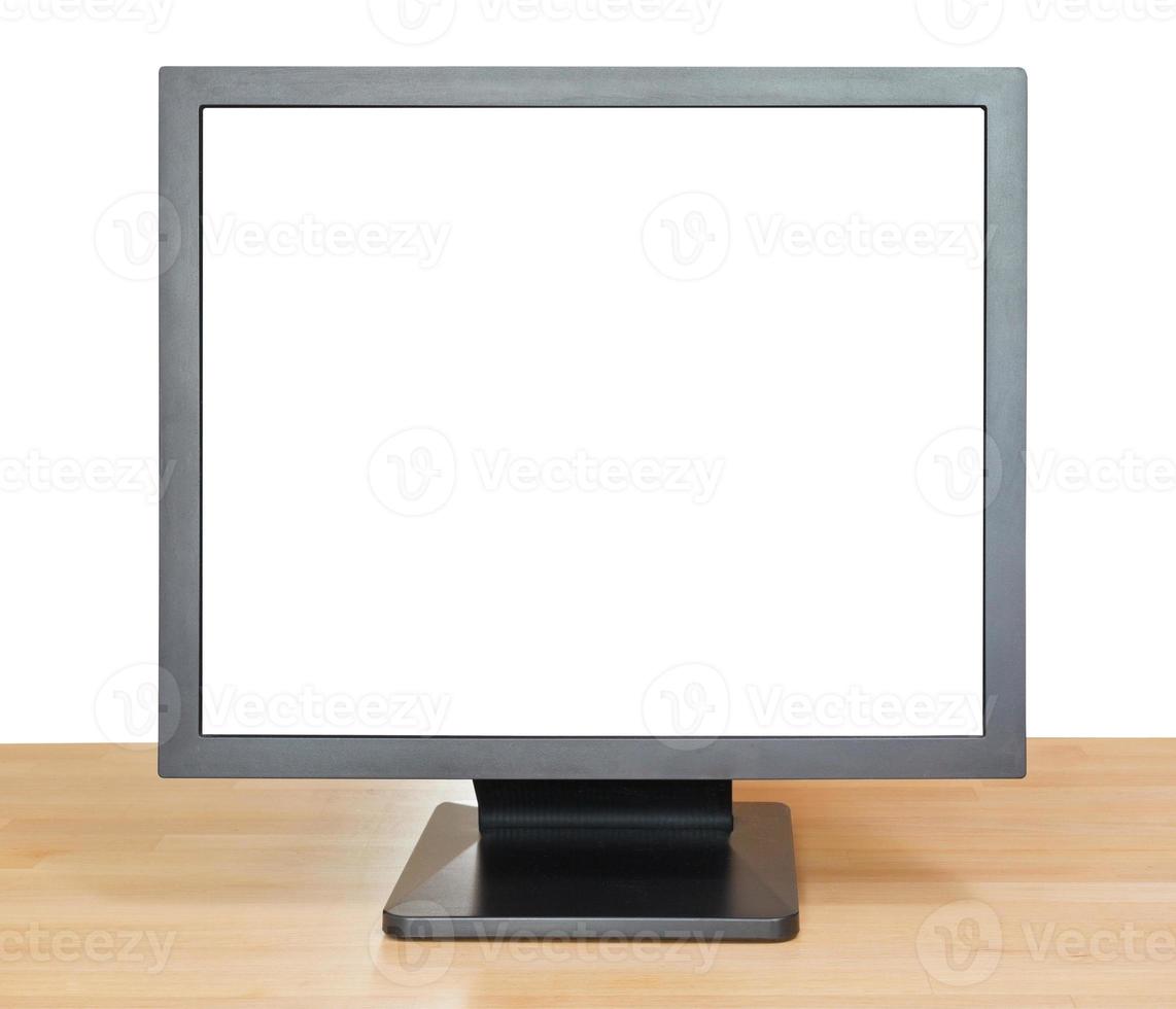 black display with cut out screen on table photo