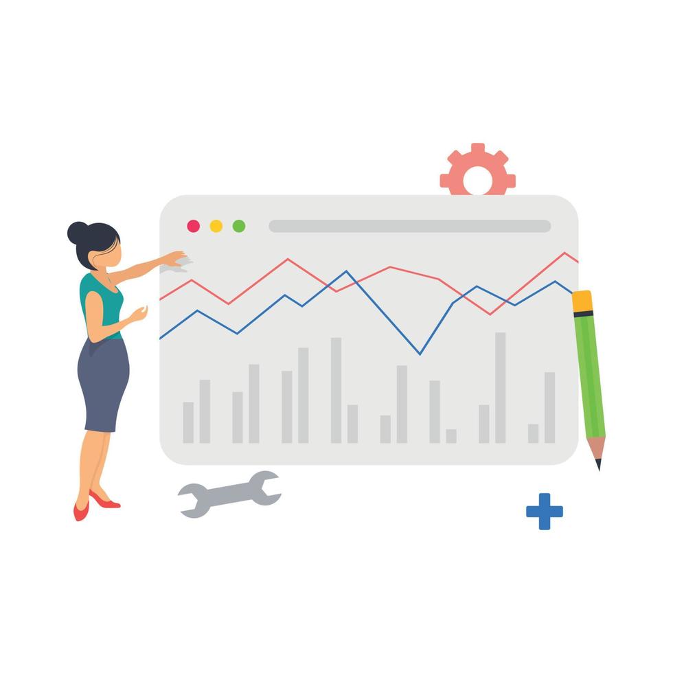 Business processes onboard screen user interface kit for app templates concept of controlling illustration. vector