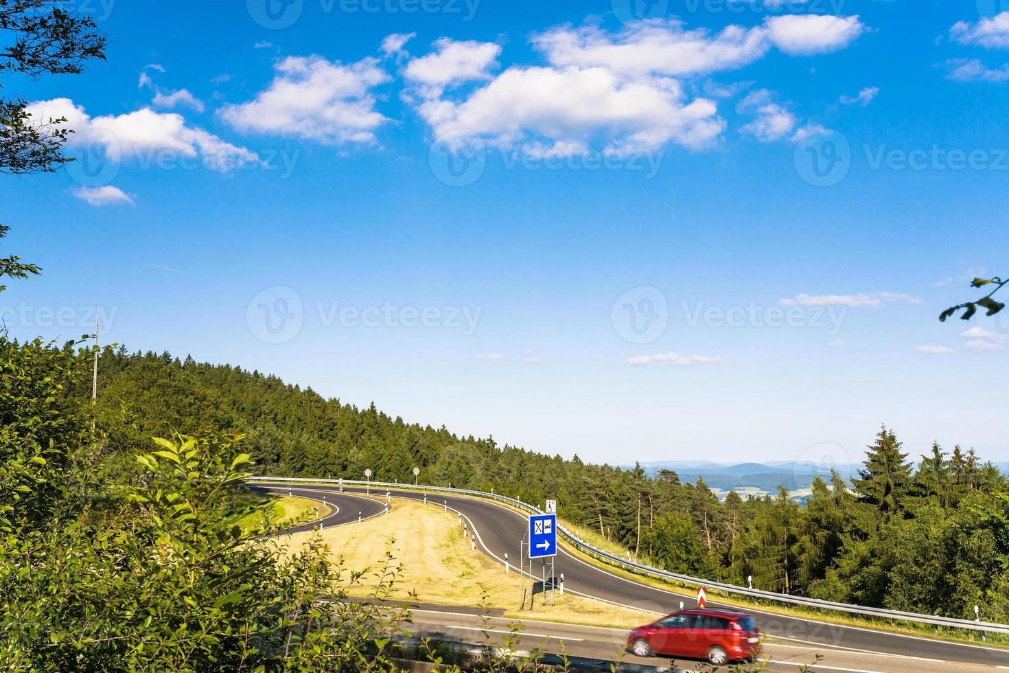 road to resting area on Autobahn A5 in Germany 11846360 Stock Photo at
