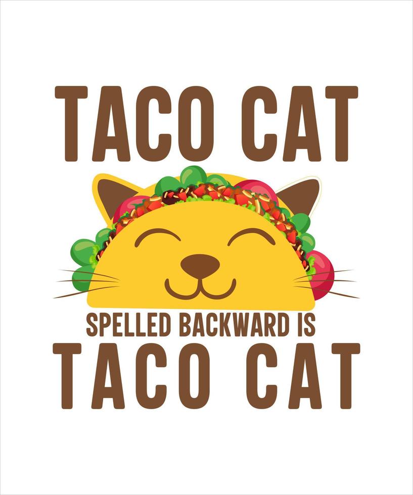 Taco Cat illustration vector