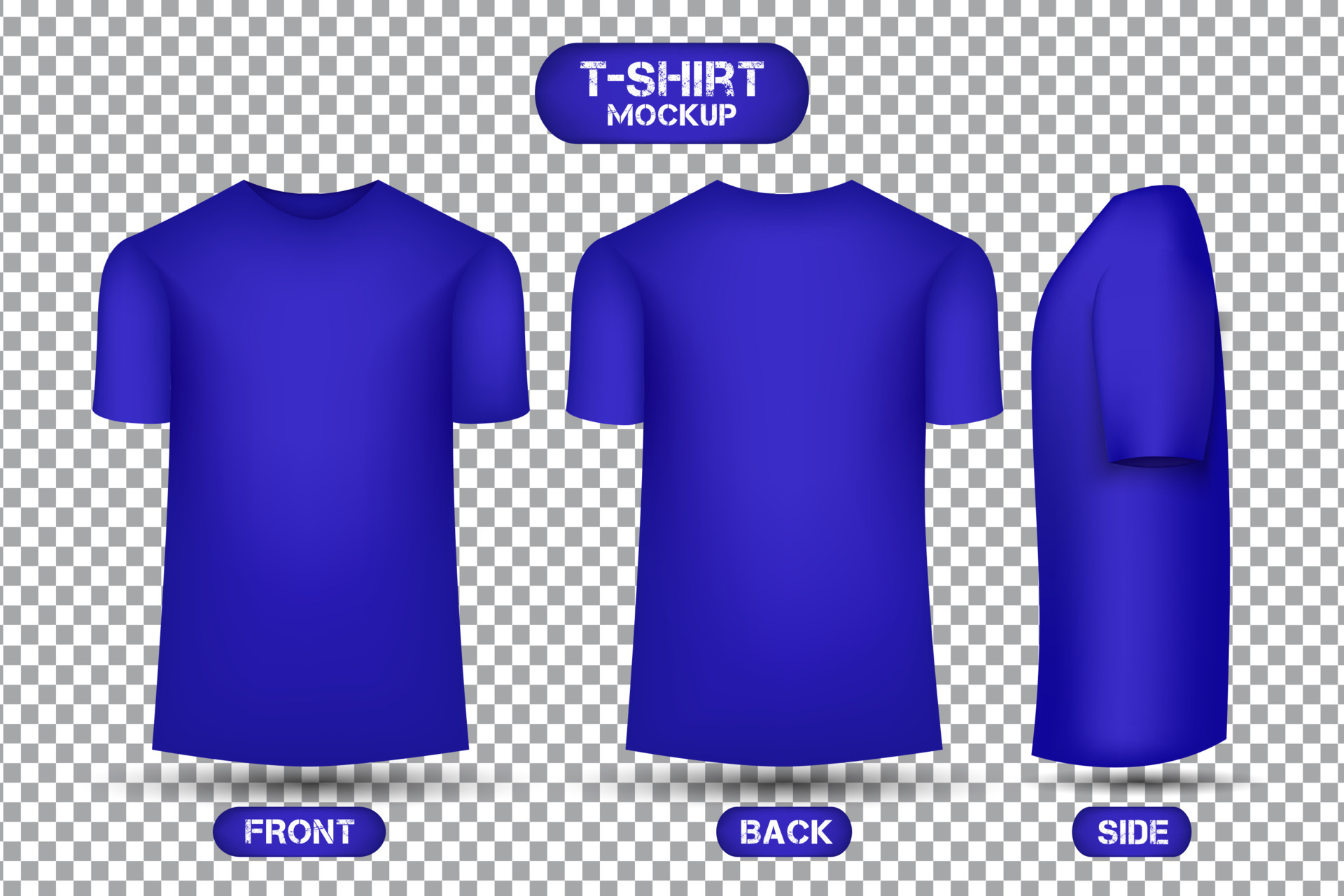 Blue T Shirt Mockup Vector Art, Icons, And Graphics For Free Download