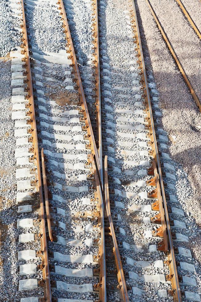 rails on railroad 11846576 Stock Photo at Vecteezy