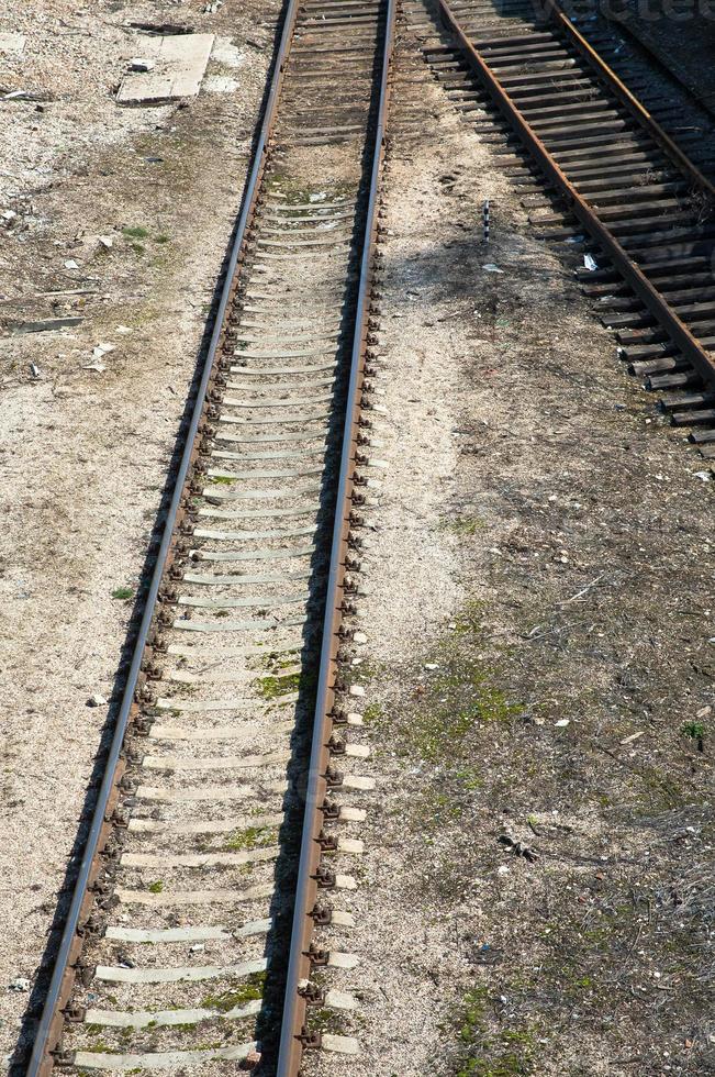 railroads on sunny day photo