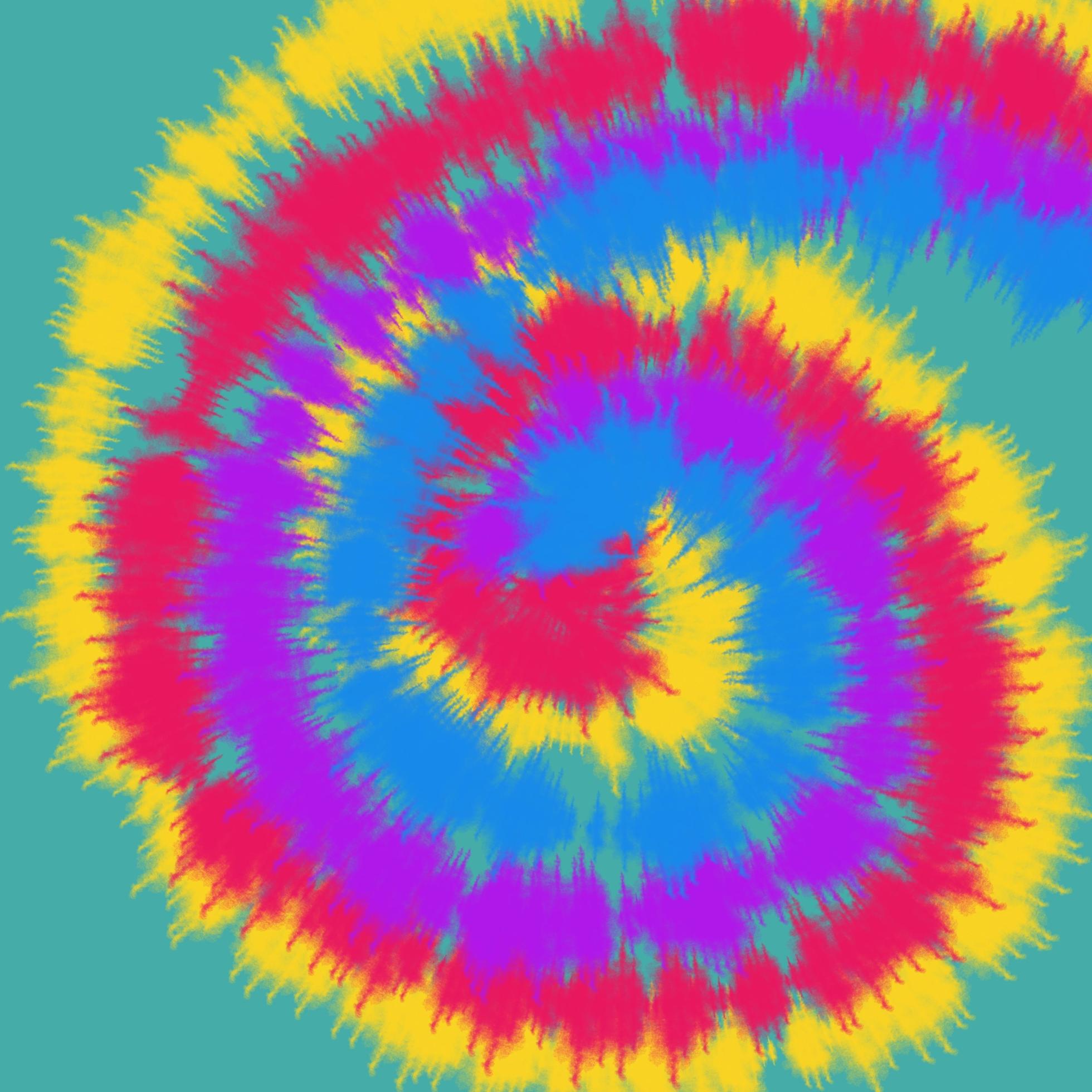 Tie dye pattern. Hand drawn rainbow shibori print. Ink textured