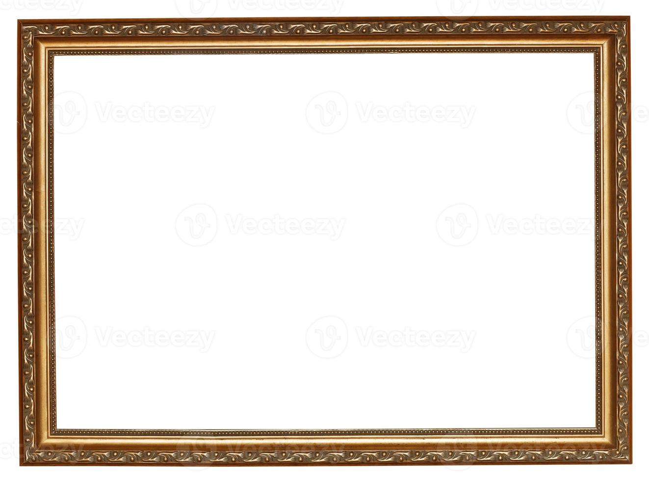 narrow gilted wooden picture frame photo