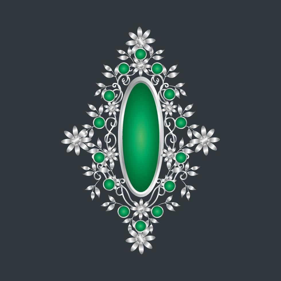 Luxury jewelry ornament background design made from silver vector