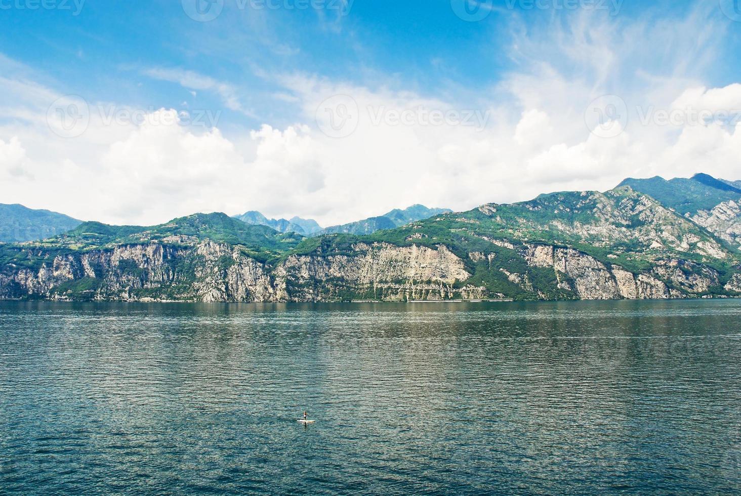 Lake Garda from Malcesine village, Italy photo