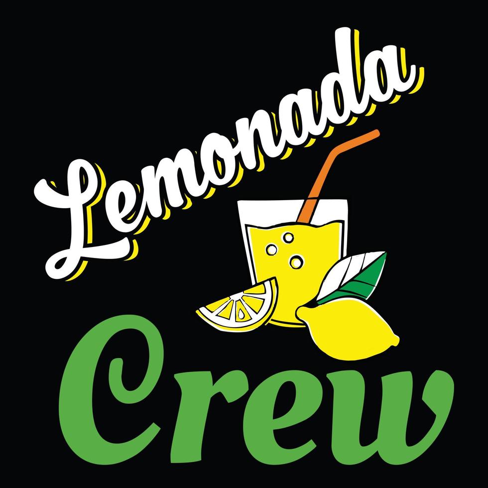 Lemonade crew t shirt vector