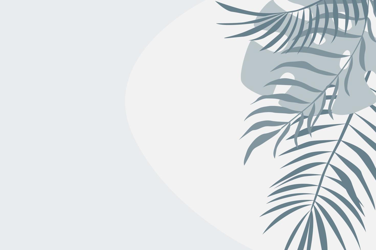 Tropical leaf plant pattern background. Blue colored illustration for design party invitation,  shop poster, summer tuorism flyer etc. vector