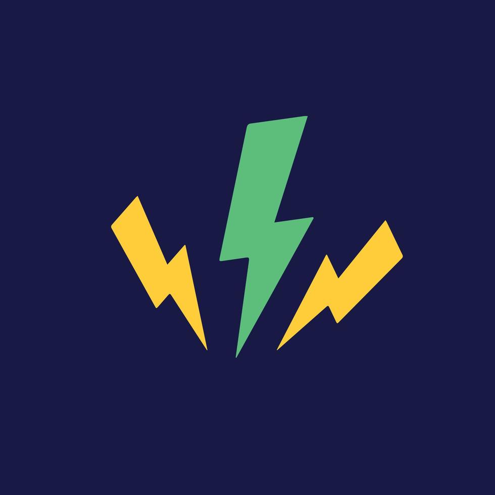 thunder bolt icon vector design