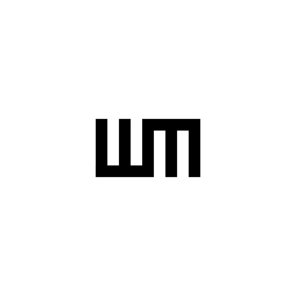 vector de concepto de logotipo wm inicial. icono creativo símbolo pro vector