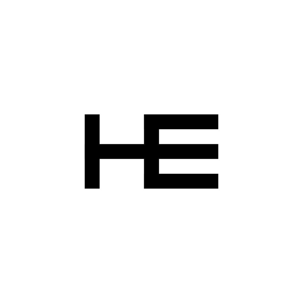 Initial HE logo concept vector. Creative Icon Symbol Pro Vector