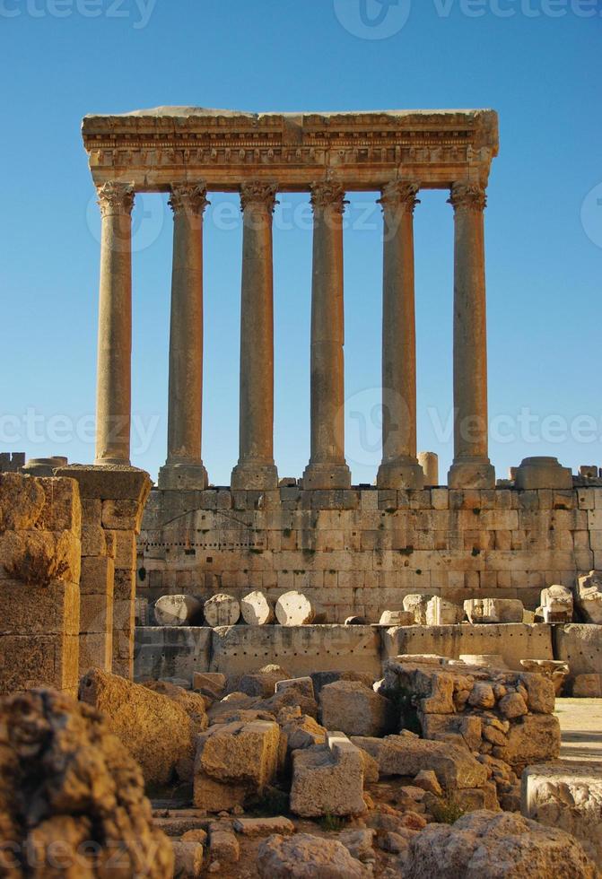 Roman ruins in the city of Baalbek, Lebanon photo