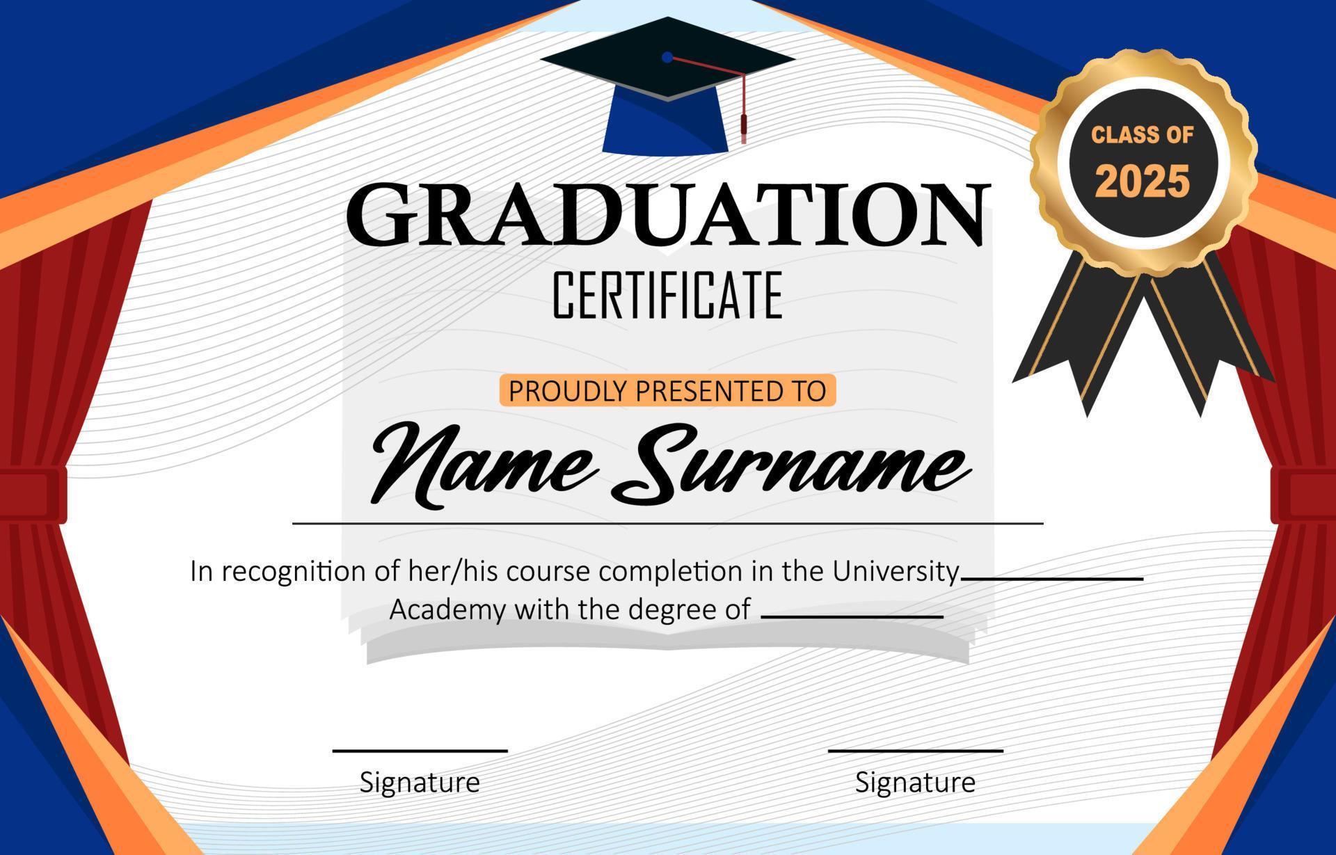 Graduation Certificate Concept 11848691 Vector Art at Vecteezy