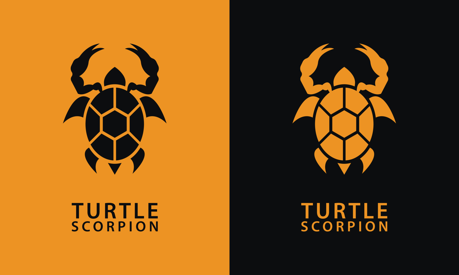 Scorpion claw sea turtle logo icon. 11848749 Vector Art at Vecteezy
