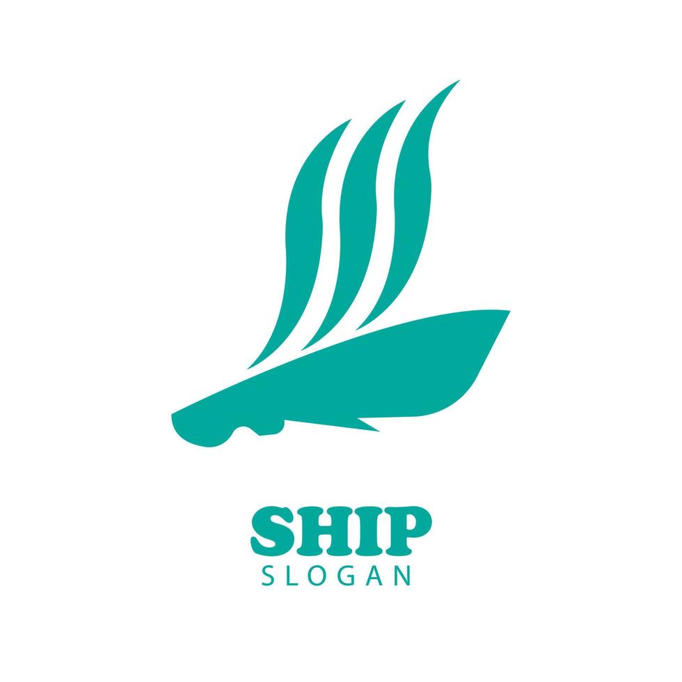 logotipo de icono de transporte turístico de barco grande vector