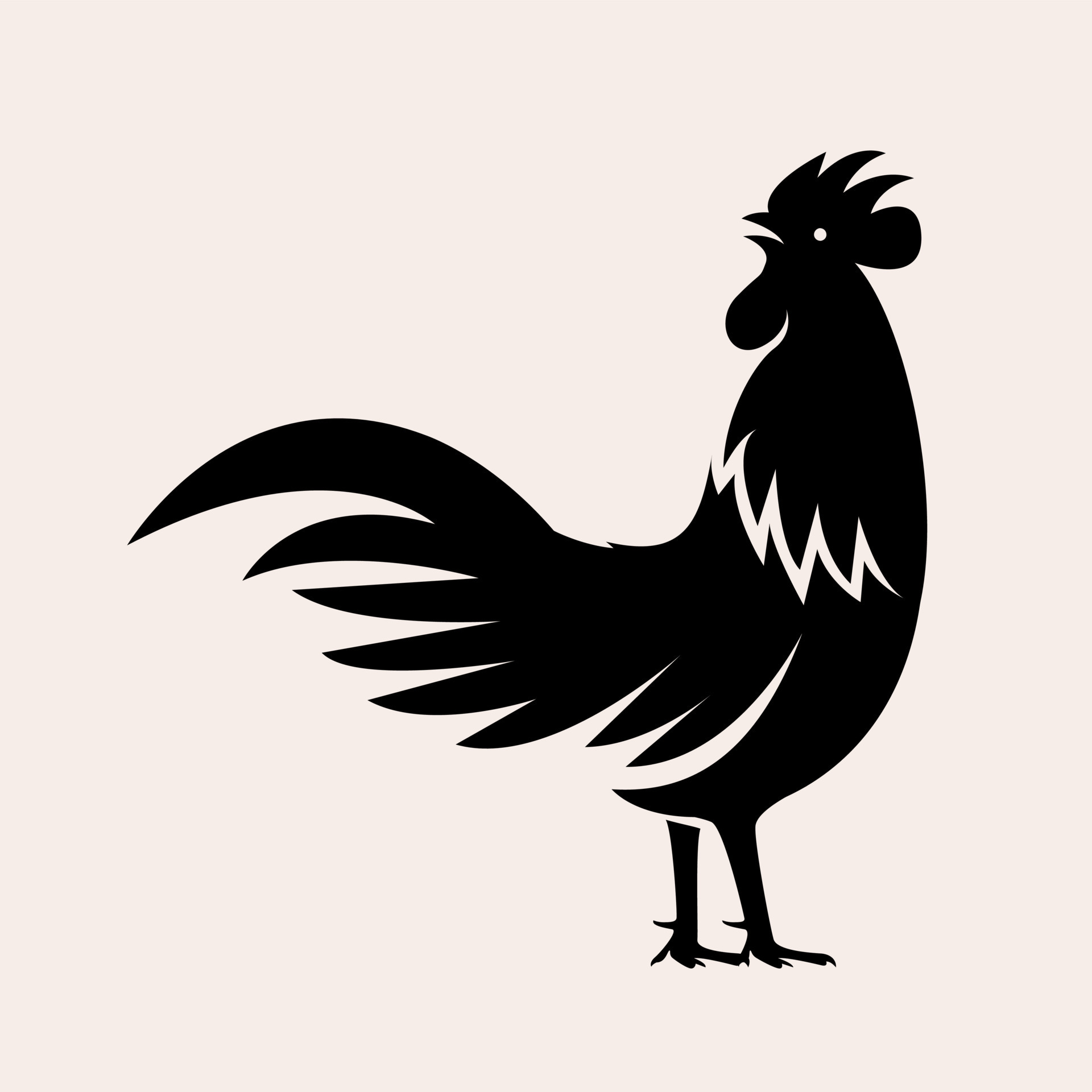 premium Rooster black design 11848841 Vector Art at Vecteezy