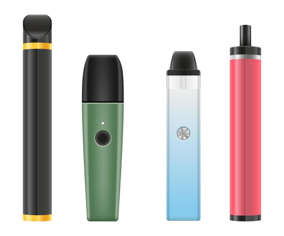 electronic cigarette device smoke vaporizer vector illustration isolated on white background