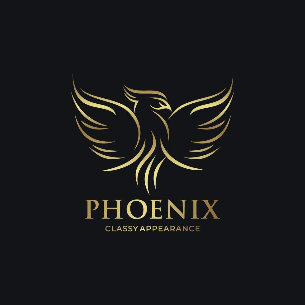 phoenix logo design template vector