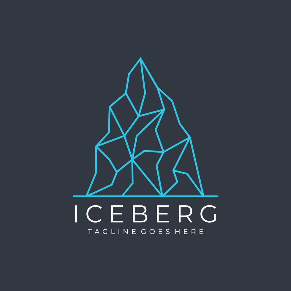 Iceberg logo design vector illustration