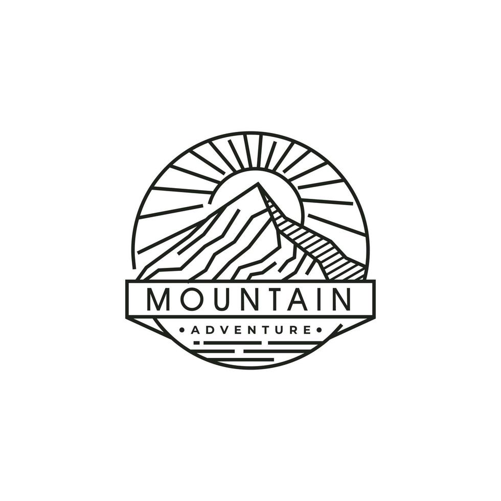 Mountain logo design template vector