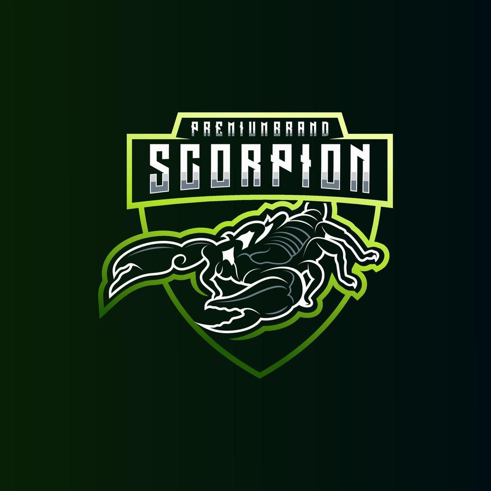 vector de diseño de logotipo de mascota de esport de escorpión