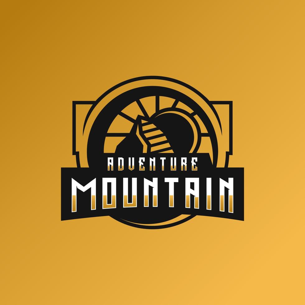 Mountain adventure logo design vector