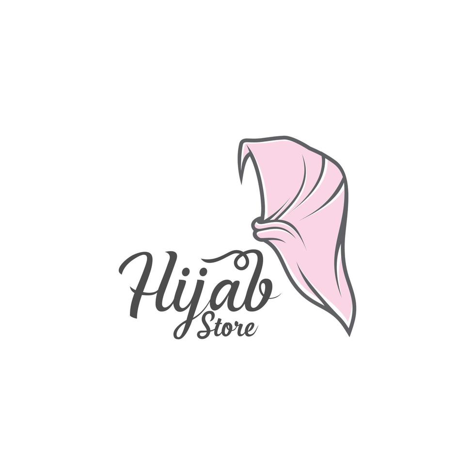 belleza hijab logo diseños vector muslimah moda logo plantilla