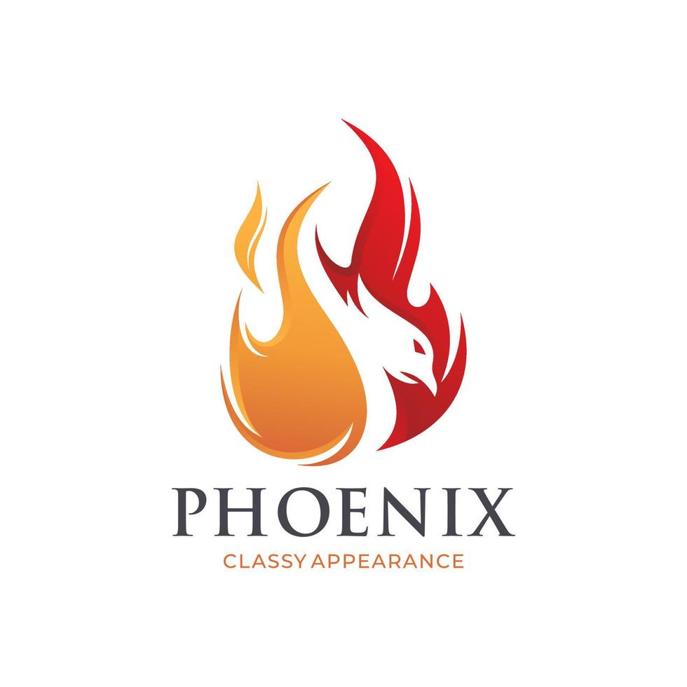 phoenix logo design template vector