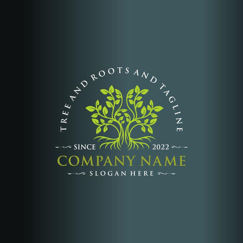 Tree logo design vector