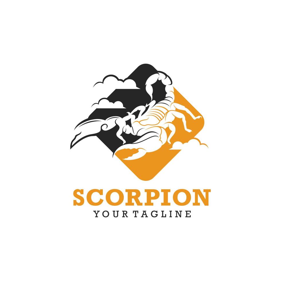 plantilla de diseño de icono de logotipo de escorpión vector