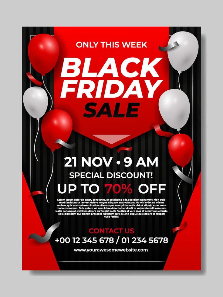 Black Friday Poster Template vector